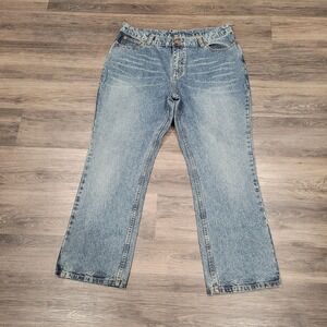 NWT‎ Wide Leg Riveted by Lee Jeans Y2K Style Denim Blue Wash Women's Pants